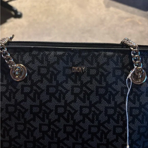 DKNY Black Monogram Tote - Picture 6 of 10